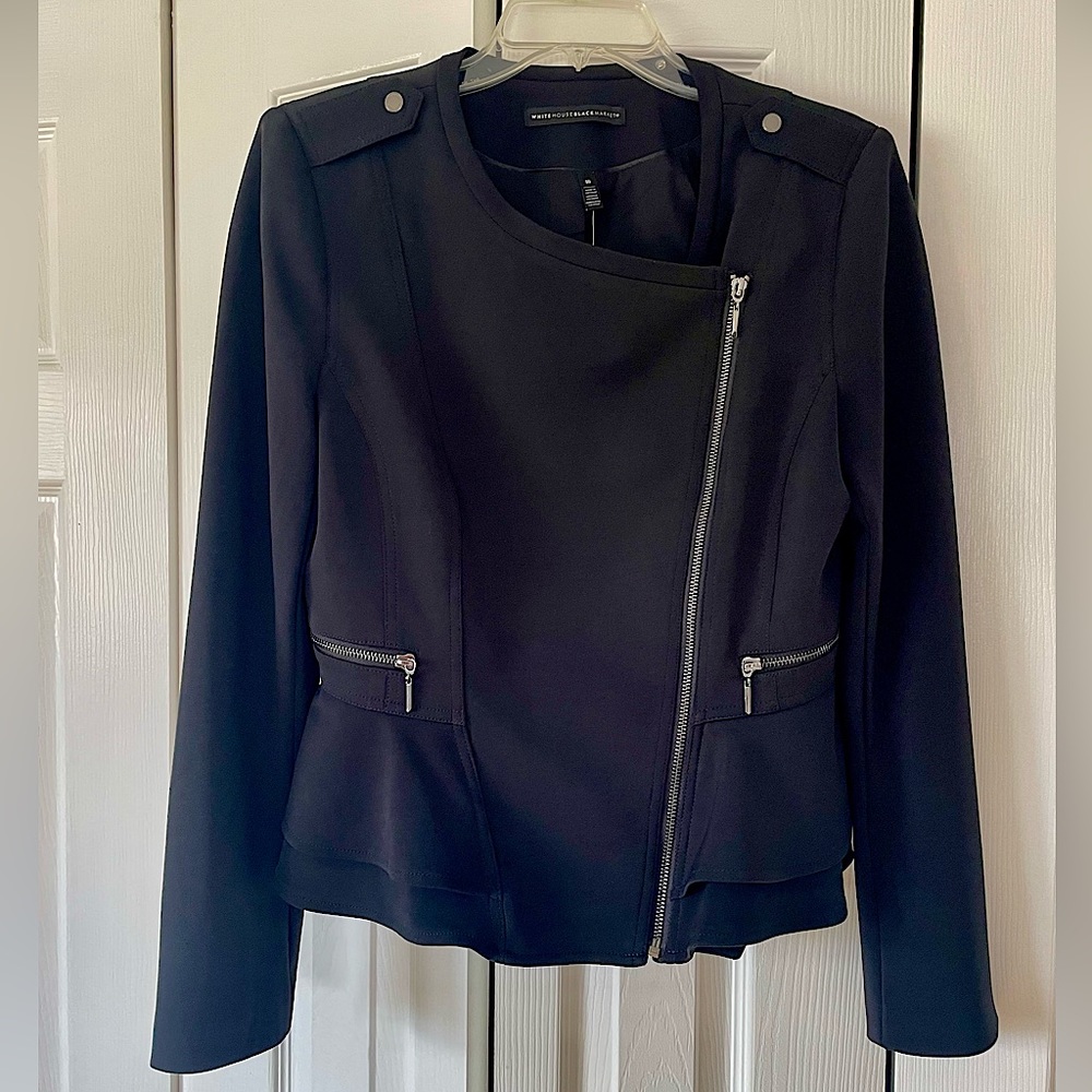 NWT White House Black Market black suit jacket. Perfect work to holiday party!